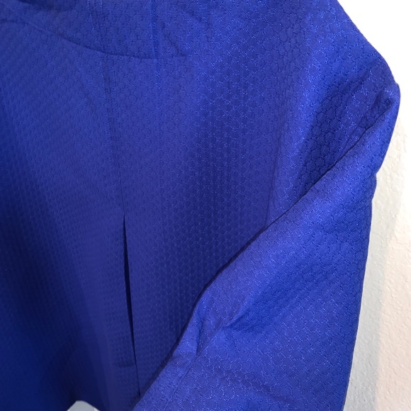 SAG HARBOR royal blue textured cape jacket - Picture 6 of 6